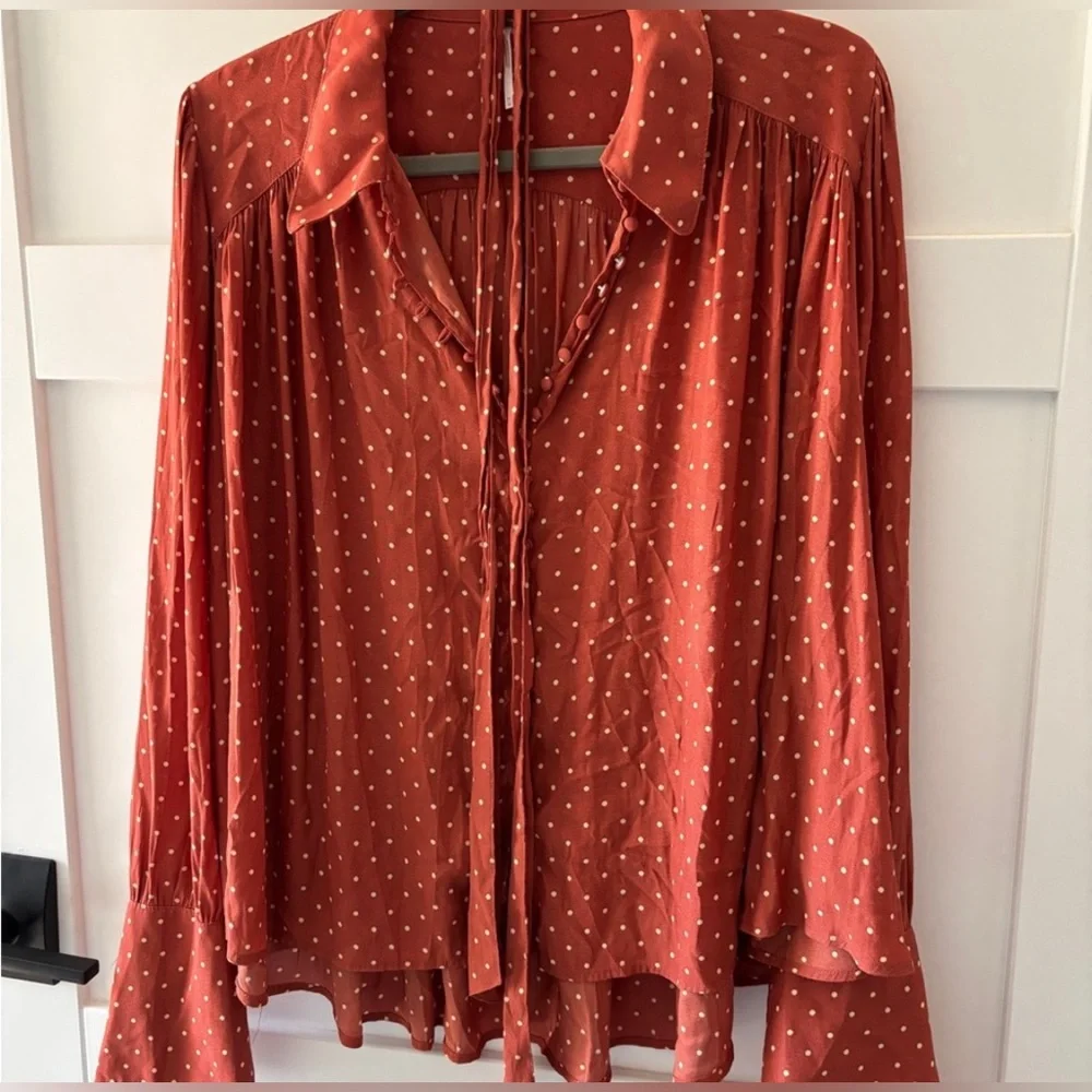 Free People Orange Blouse - Picture 5 of 5